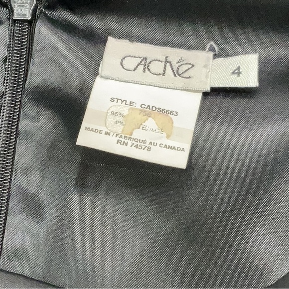 Vintage Y2K Cache Size 4 Black Fringe Mini Skirt Western Boho Cowgirl Party 20’s - Picture 4 of 5